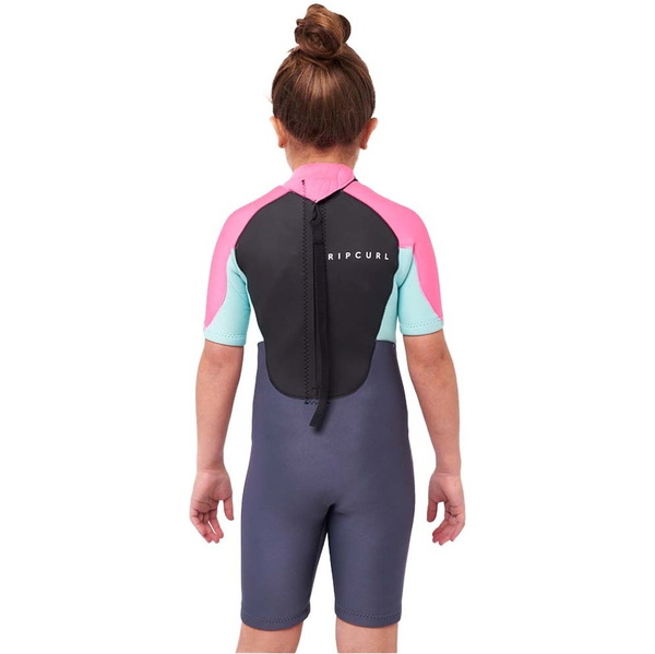Rip Curl Junior Omega 1.5mm Back Zip Shorty Wetsuit 113BSP - Pink